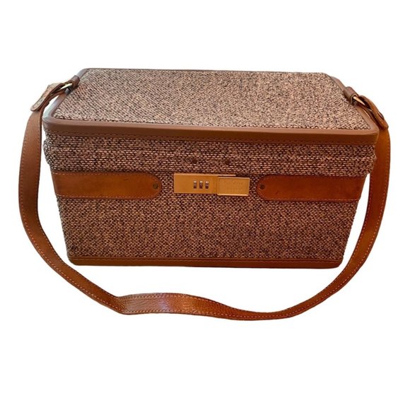 Hartmann Bags Vintage Hartmann Train Case Tweed Leather Combination